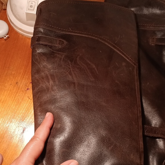 Frye Elegant Brown Leather Knee-High Boots Size 6.5 - Picture 9 of 15